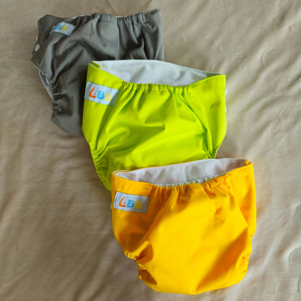 LBB (Little Bunny Bear) One-Size Pocket Cloth Diaper Bundle - Set of 3
